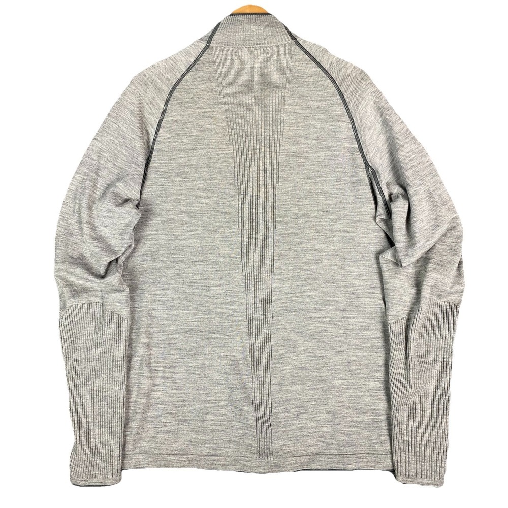 Smartwool Mens Merino Wool 1/2 Zip Pullover L Base layer Gray Hiking Outdoor Ski - Picture 13 of 16